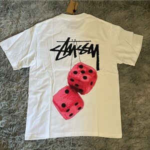 Stussy white dice T-Shirt with